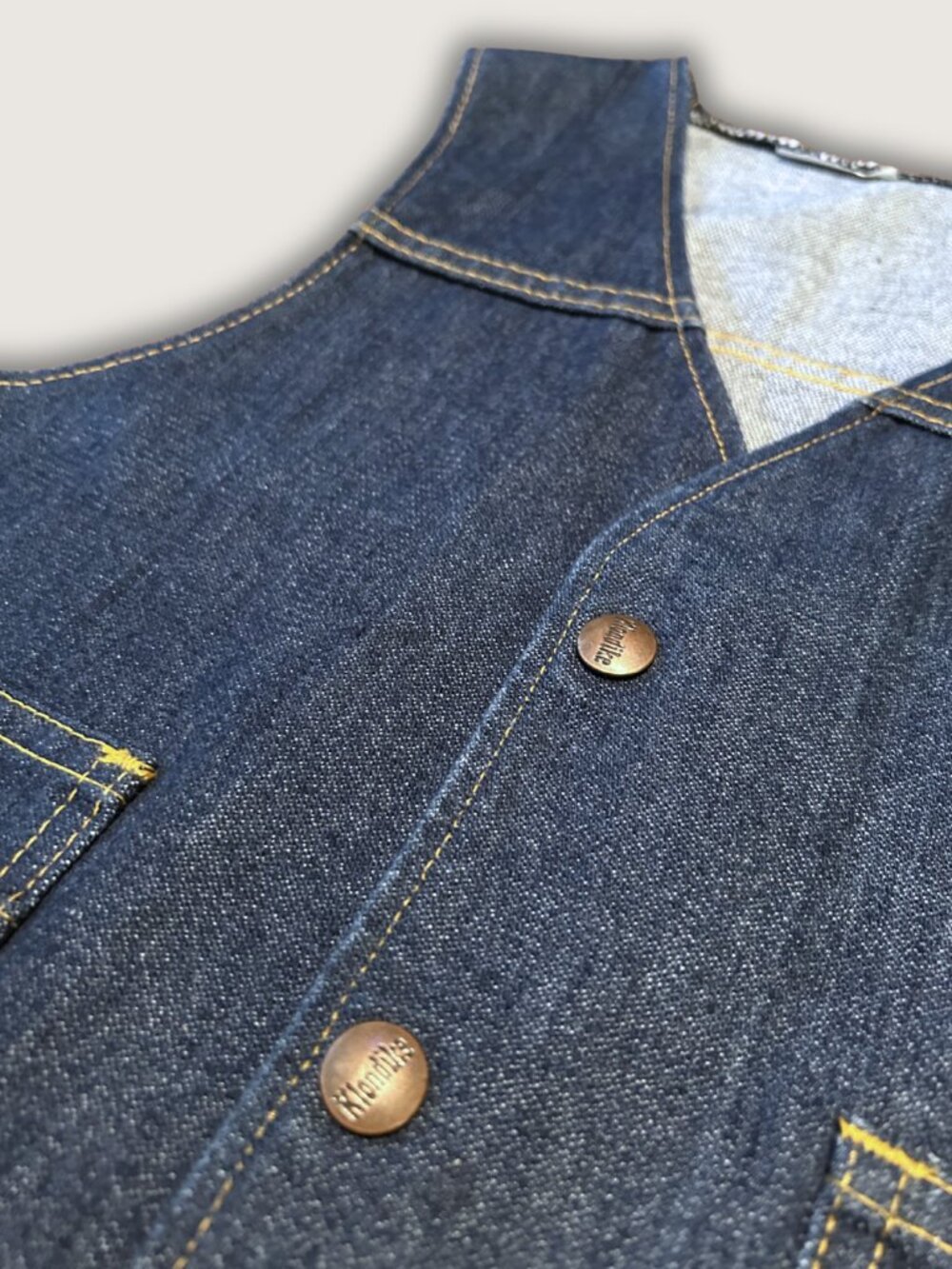Vintage Klondike Denim Vest - Picture 2 of 3